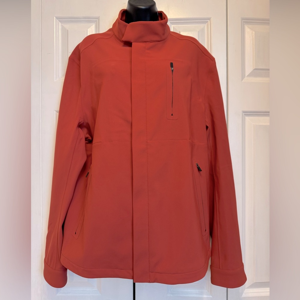 Huckberry North & Mark Bryant Stretch Tech Jacket Men’s Size L Orange READ FLAW